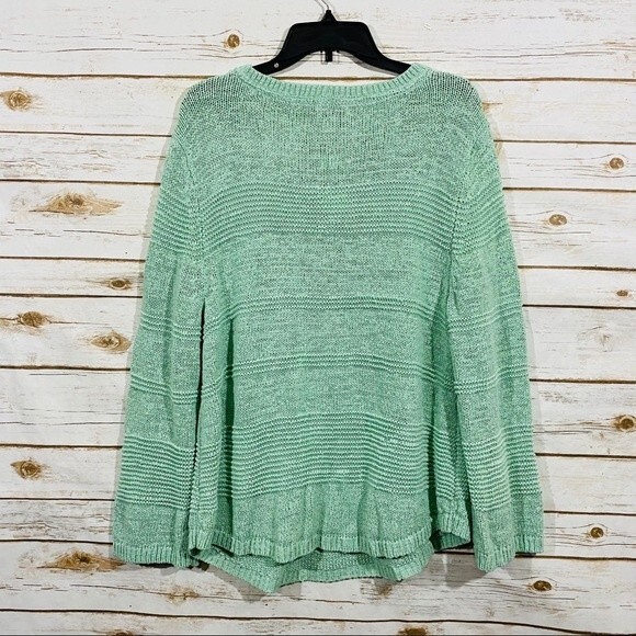 Style & Co Mixed-Stitch Crew-Neck Sweater Mint Ice Size XXL - Picture 4 of 5